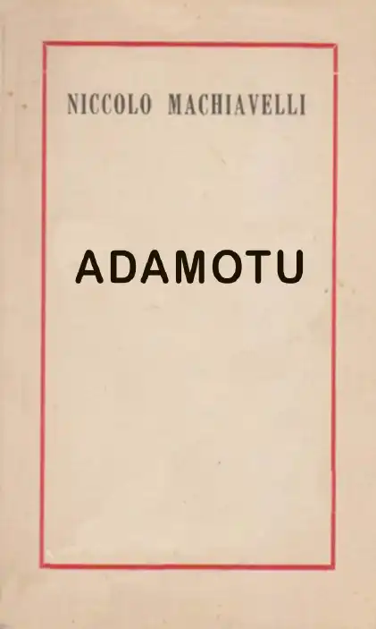 Adamotu — Niccolò Machiavelli