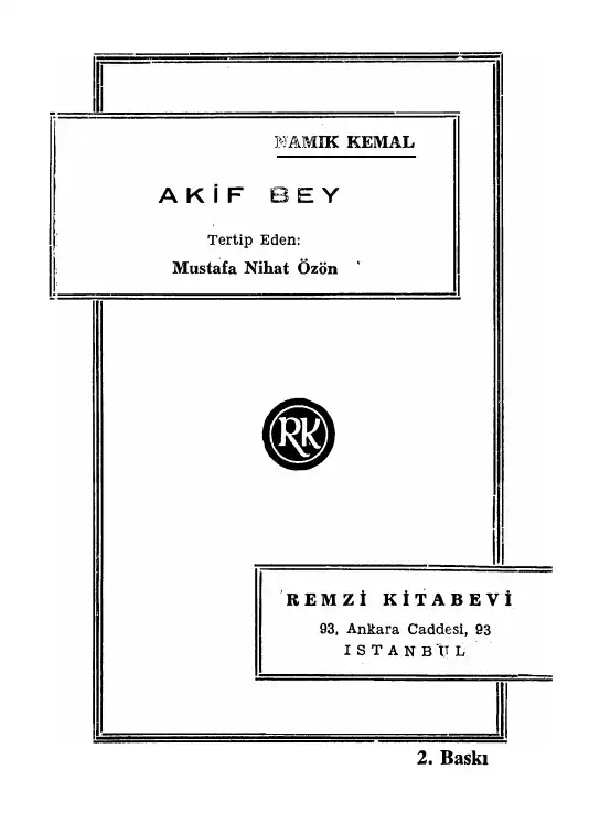Akif Bey — Namık Kemal