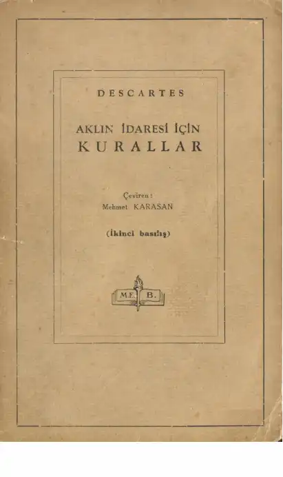 Aklın İdaresi İçin Kurallar — René Descartes