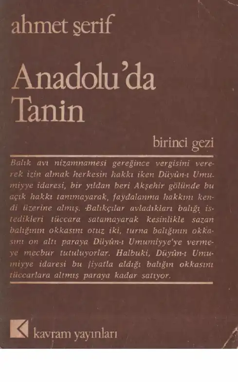 Anadolu'da Tanin — Ahmet Şerif