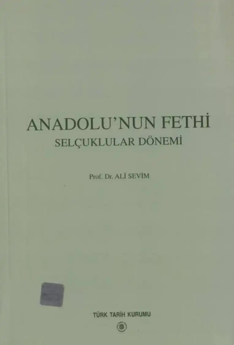 Anadolu'nun Fethi Selçuklular Dönemi — Ali Sevim