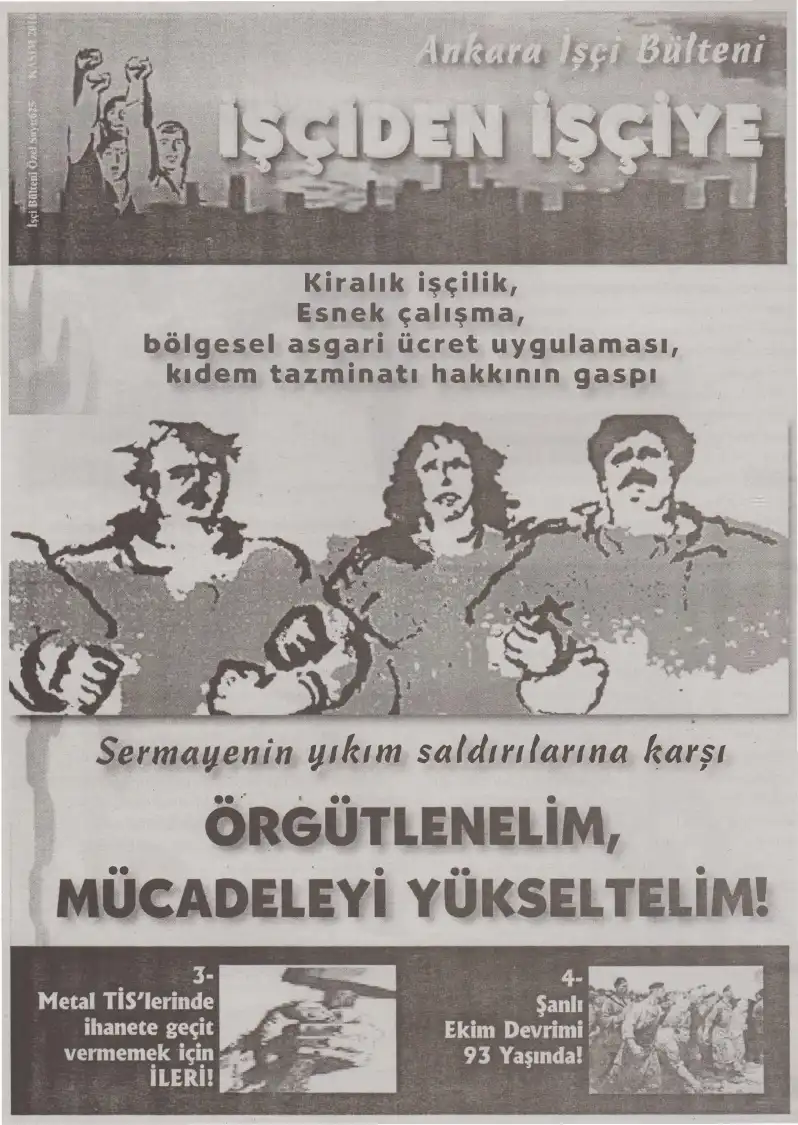 Ankara İşçi Bülteni Özel Sayı 625 Kasım — Bilinmiyor