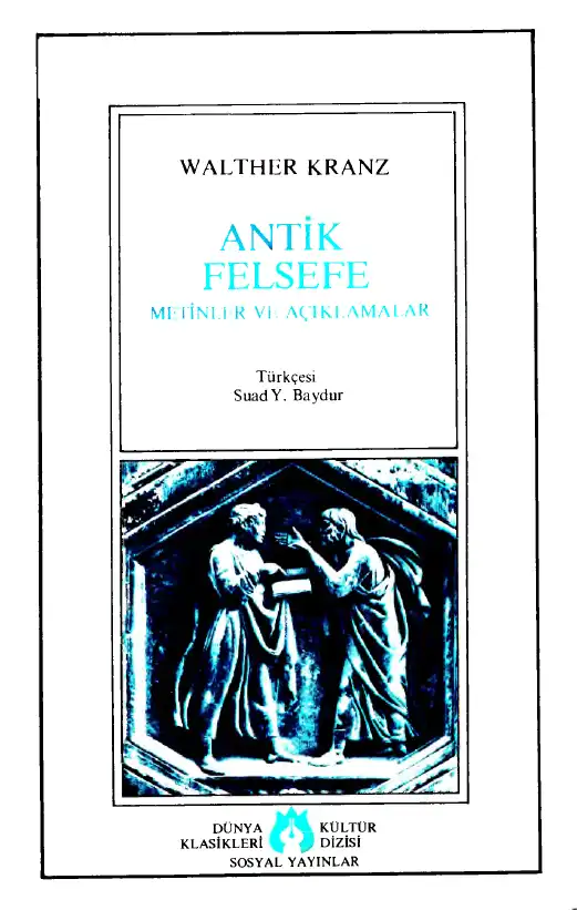 Antik Felsefe — Walther Kranz
