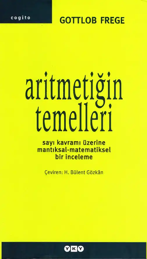 Aritmetiğin Temelleri — Gottlob Frege