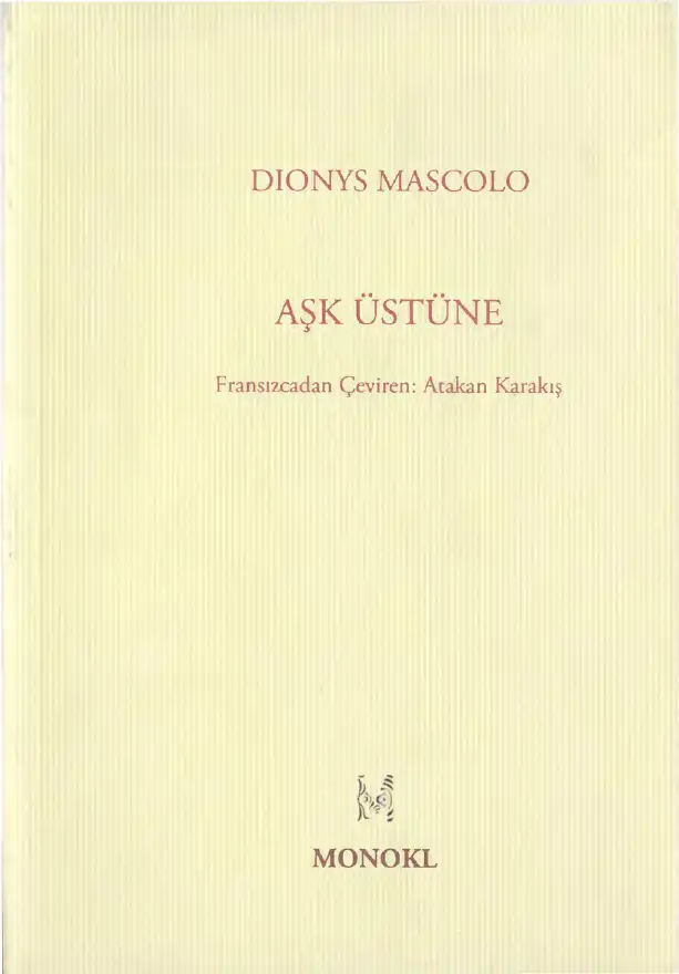 Aşk Üstüne — Dionys Mascolo