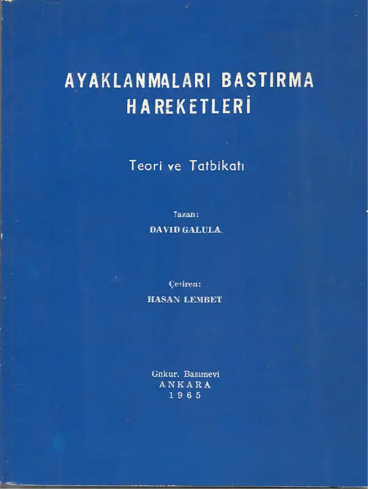 Ayaklanmaları Bastırma Hareketleri — David Galula