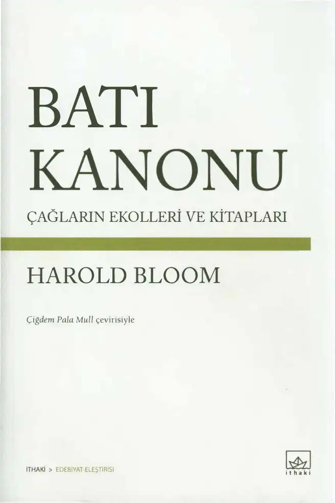 Batı Kanonu: Çağların Ekolleri ve Kitapları — Harold Bloom