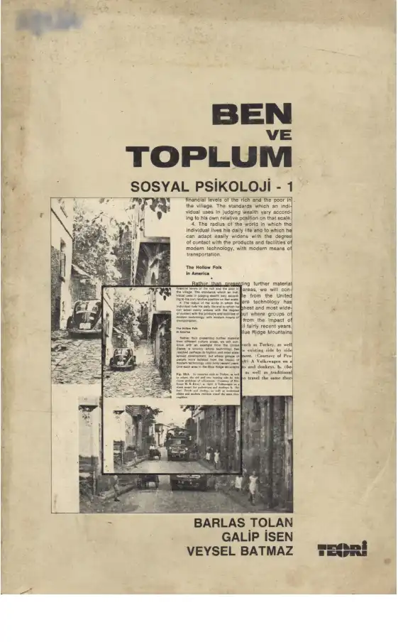 Ben ve Toplum: Sosyal Psikoloji I — Barlas Tolan, Galip İsen, Veysel Batmaz