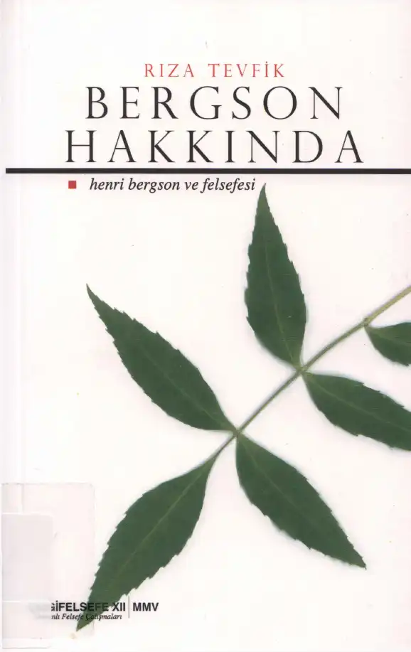 Bergson Hakkında — Rıza Tevfik