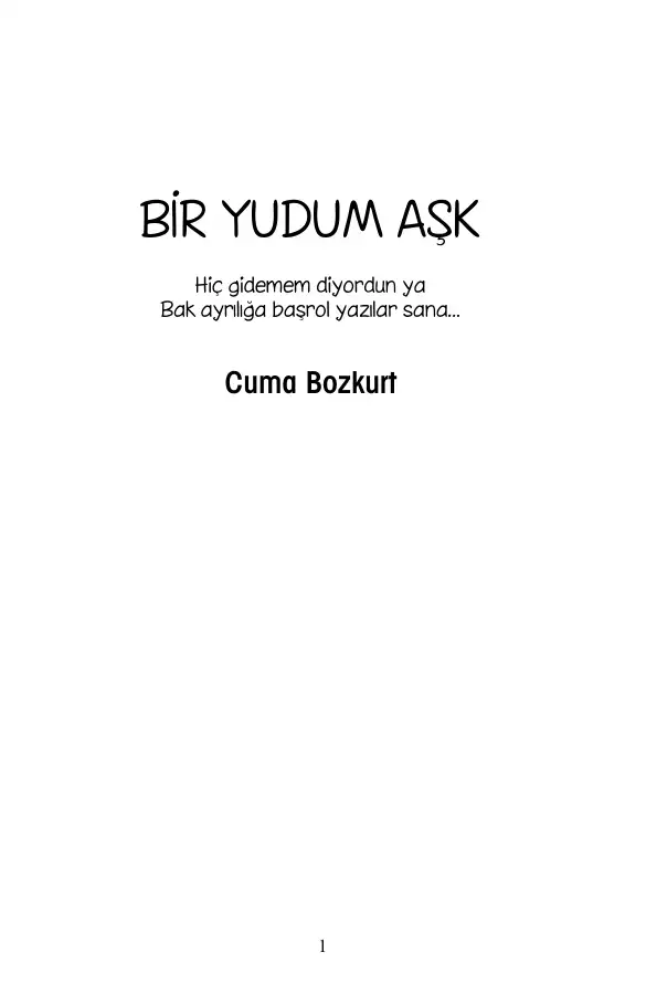 Bir Yudum Aşk — Cuma Bozkurt