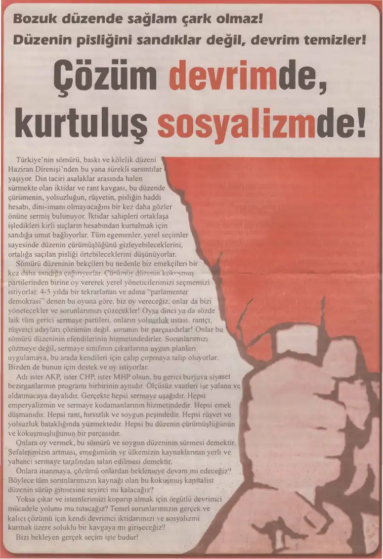 Bozuk Düzende Sağlam Çark Olmaz! — Bilinmiyor