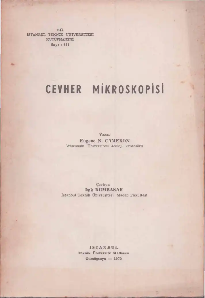 Cevher Mikroskopisi — Eugene N. Cameron