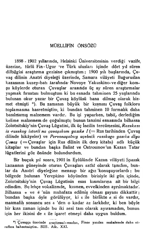 Çuvaş Sözlüğü — H. Paasonen