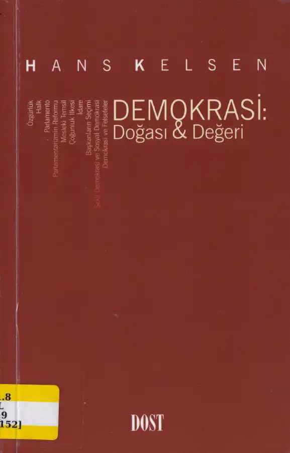 Demokrasi Doğası Ve Değeri — Hans Kelsen