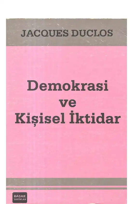 Demokrasi Ve Kişisel İktidar — Jacques Duclos