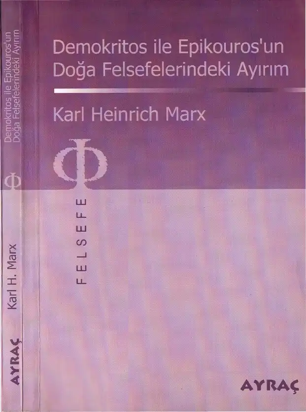 Demokritos ile Epikouros'un Doğa Felsefelerindeki Ayırım — Karl Heinrich Marx