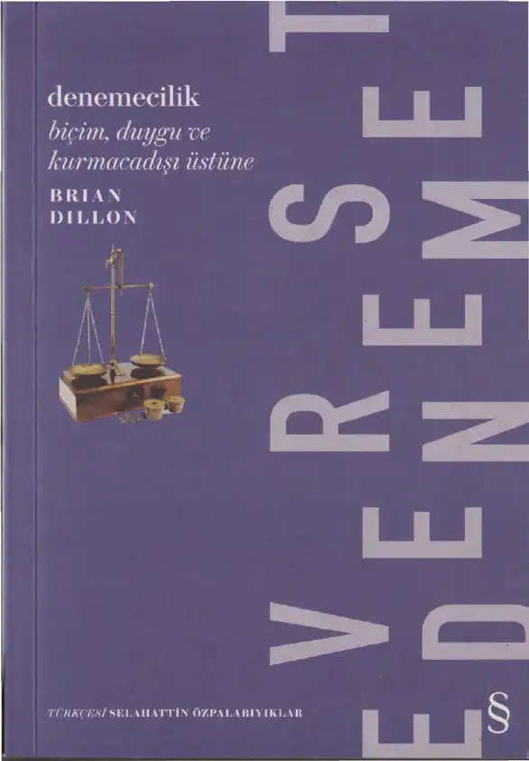 Denemecilik: biçim, duygu ve kurmacadışı üstüne — Brian Dillon