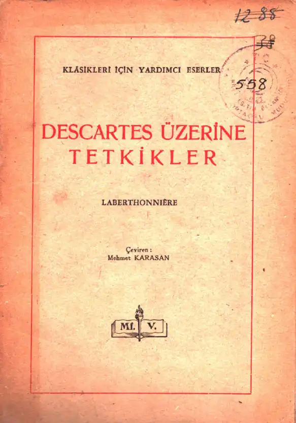 Descartes Üzerine Tetkikler — Laberthonnière