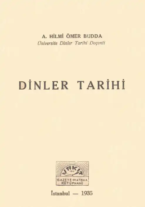 Dinler Tarihi — Hilmi Ömer Budda