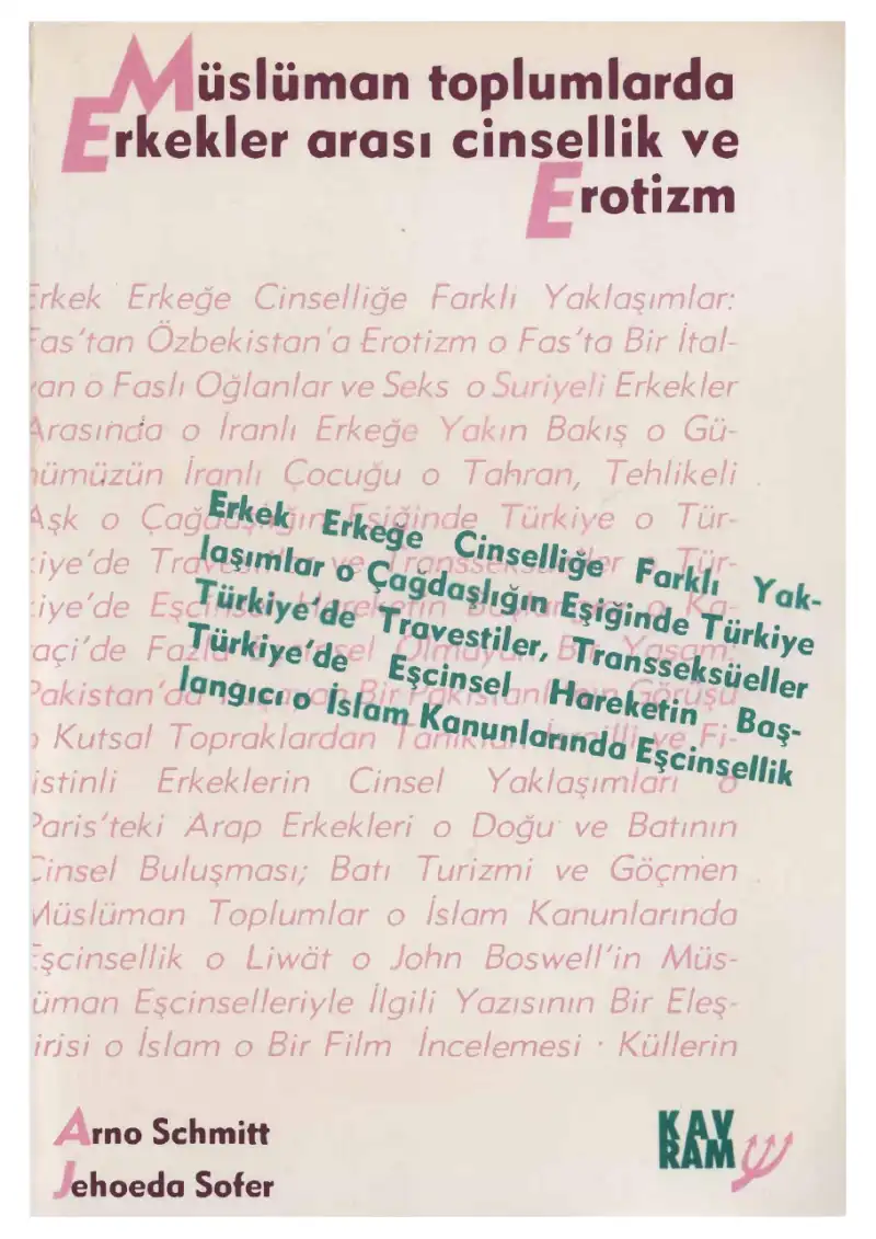 Eh o da Sofer Müslüman Toplumlarda Erkekler Arası Cinsellik Ve Erotizm — Arno Schmitt, Jehoeda Sofer