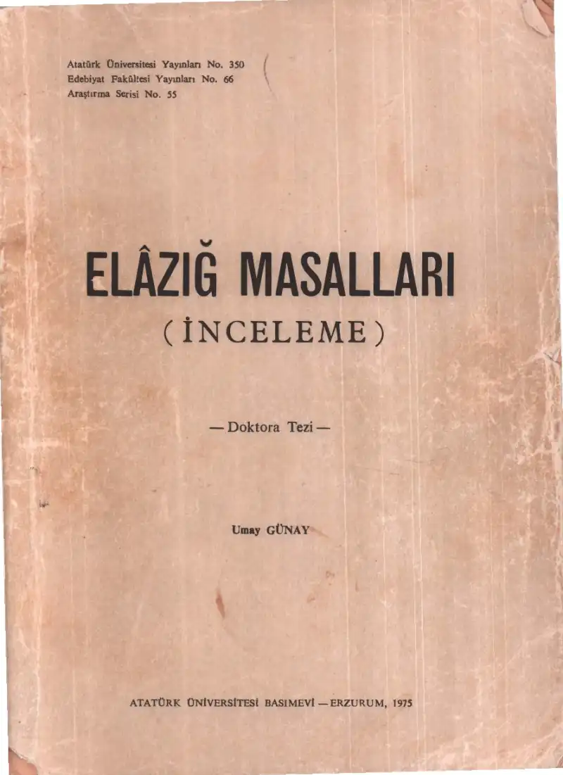 Elazığ Masalları (İnceleme) — Umay Günay