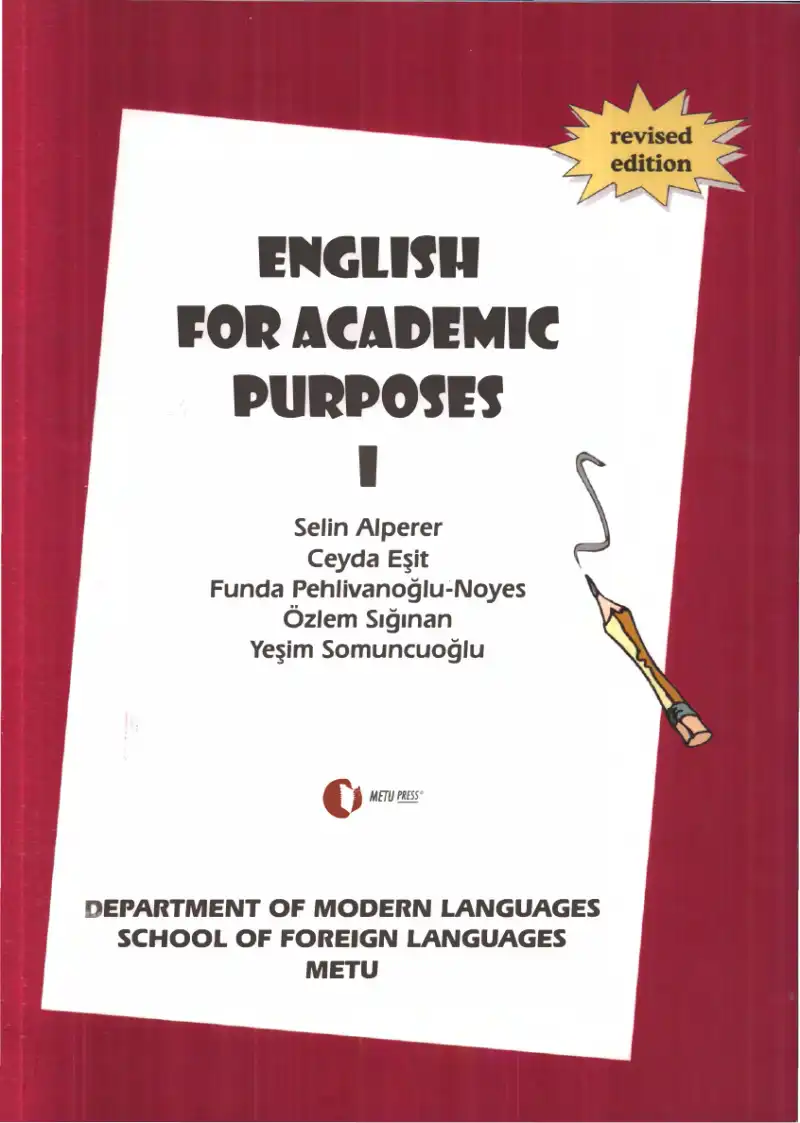 English For Academic Purposes 1 — Selin Alperer, Ceyda Eşit