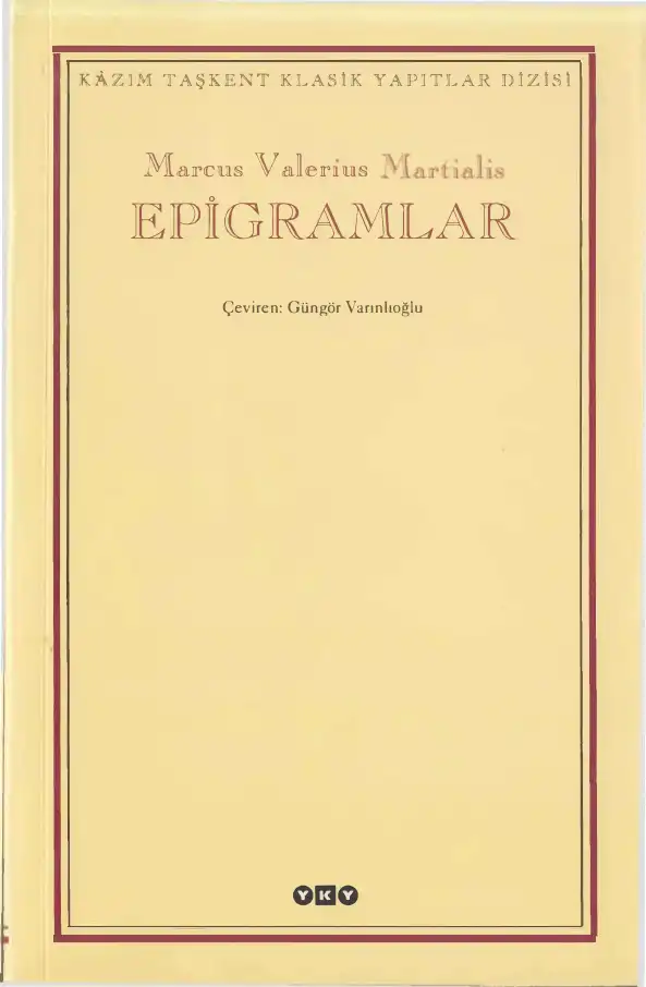Epigramlar — Marcus Valerius Martialis