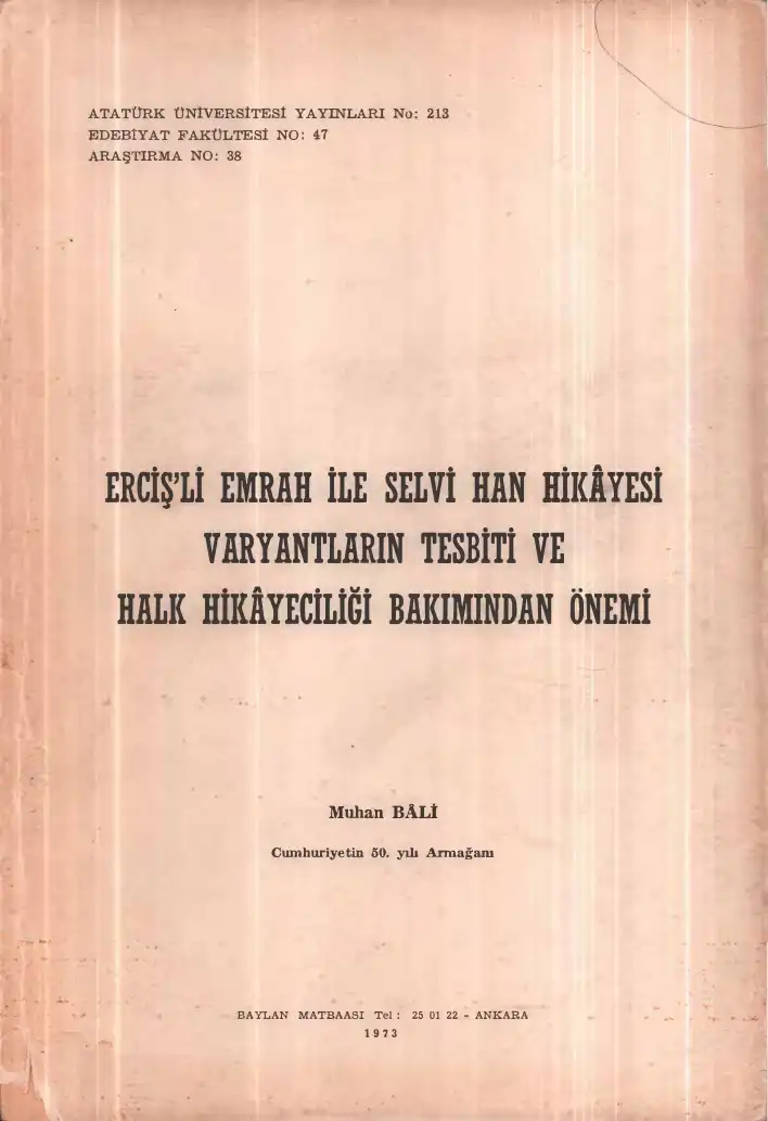 Erciş'li Emrah ile Selvi Han Hikayesi — Muhan Bali