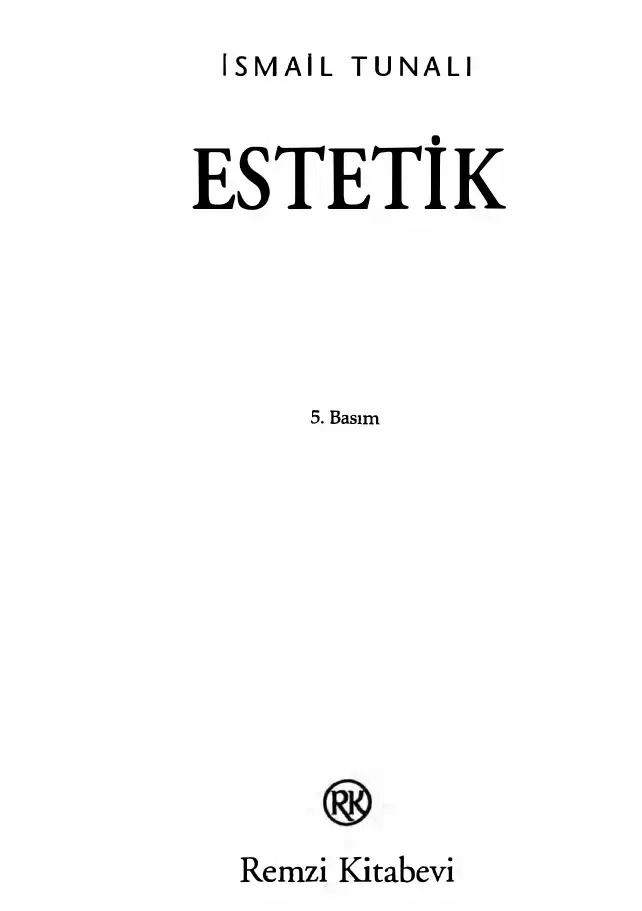 Estetik — İsmail Tunalı
