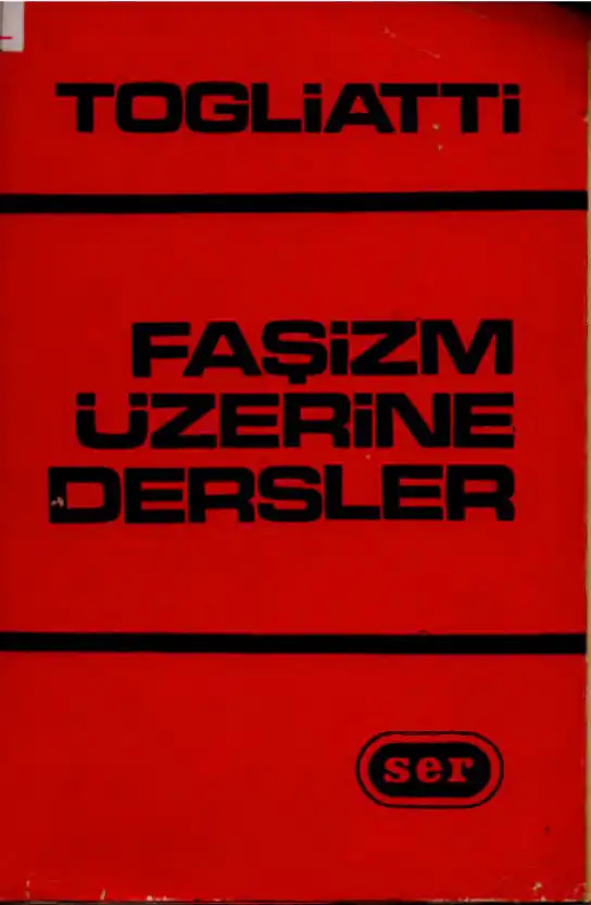 Faşizm Üzerine Dersler — Palmiero Togliatti