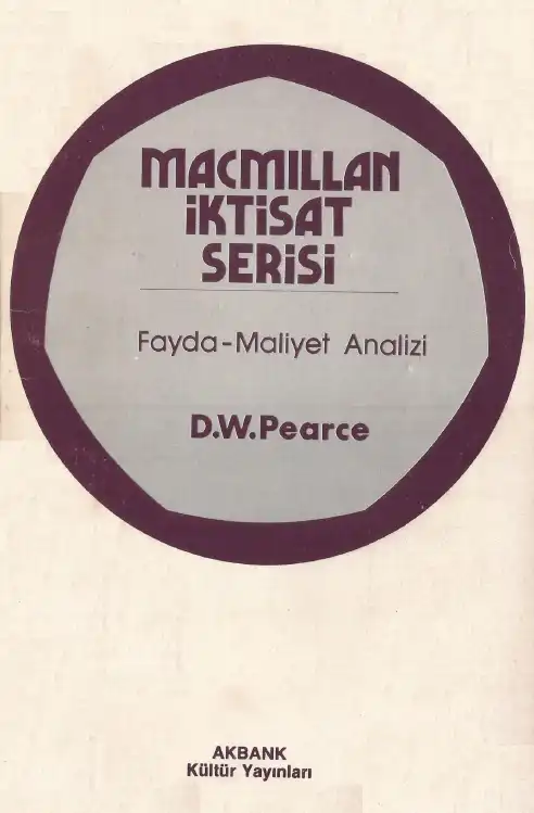 Fayda Maliyet Analizi — D. W. Pearce