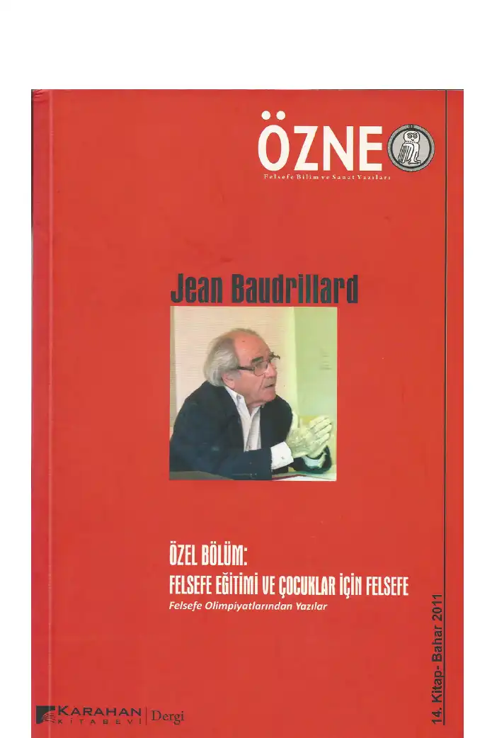 Felsefe Eğitimi Ve Çocuklar İçin Felsefe — Jean Baudrillard