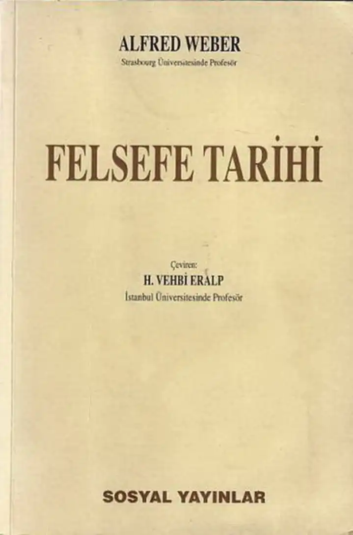 Felsefe Tarihi — Alfred Weber