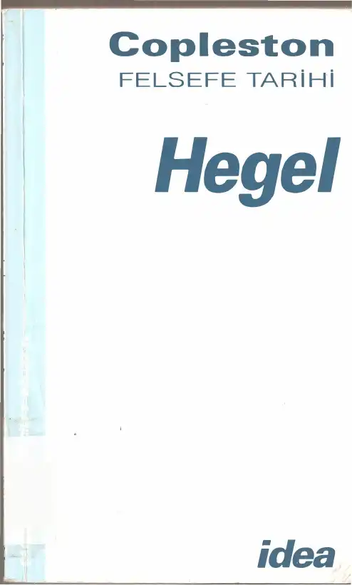 Felsefe Tarihi: Hegel — Frederick Copleston