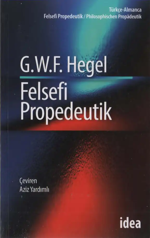 Felsefi Propedeutik — G.W.F. Hegel