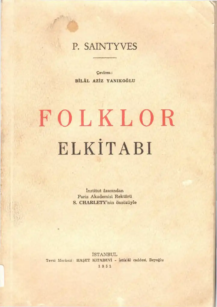 Folklor Elkitabı — P. Saintyves