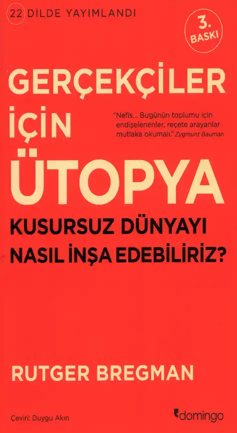 Gerçekçiler İçin Ütopya — Rutger Bregman