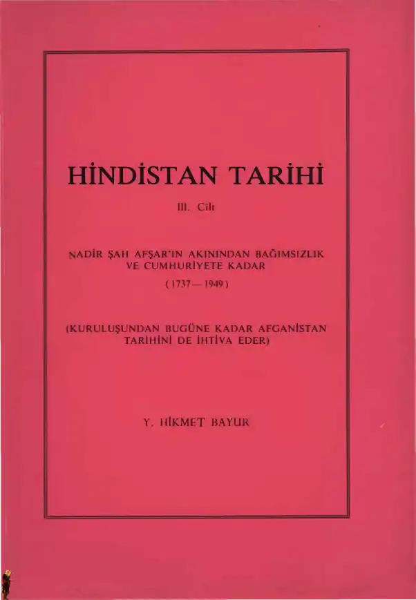 Hindistan Tarihi III. Cilt — Yusuf Hikmet Bayur