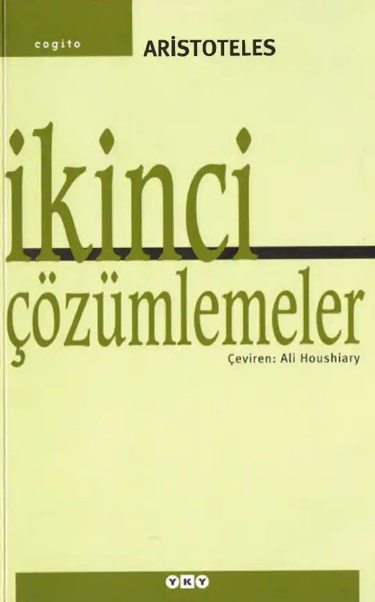 İkinci Çözümlemeler — Aristoteles