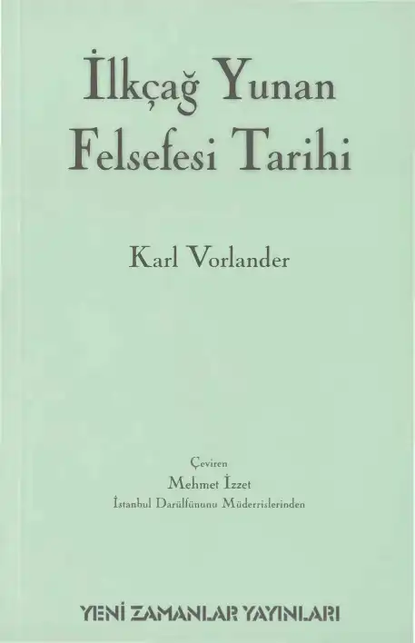 İlkçağ Yunan Felsefesi Tarihi — Karl Vorlander