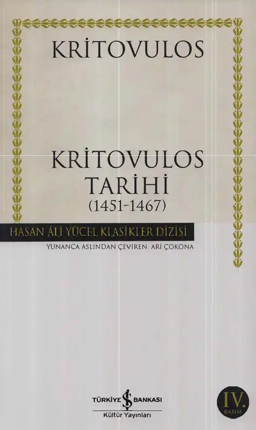 İmrozlu Kritovulos'un Tarihi (1451-1467) — Kritovulos