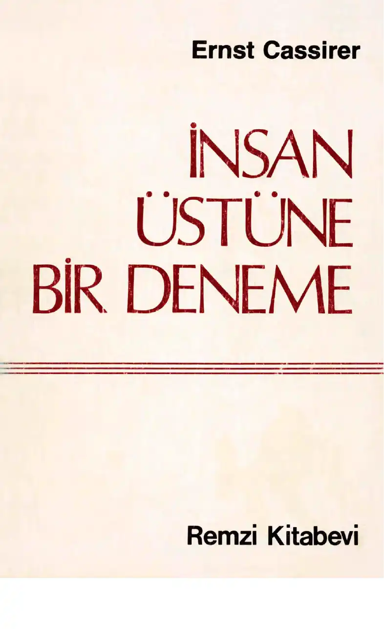 İnsan Üstüne Bir Deneme — Ernst Cassirer