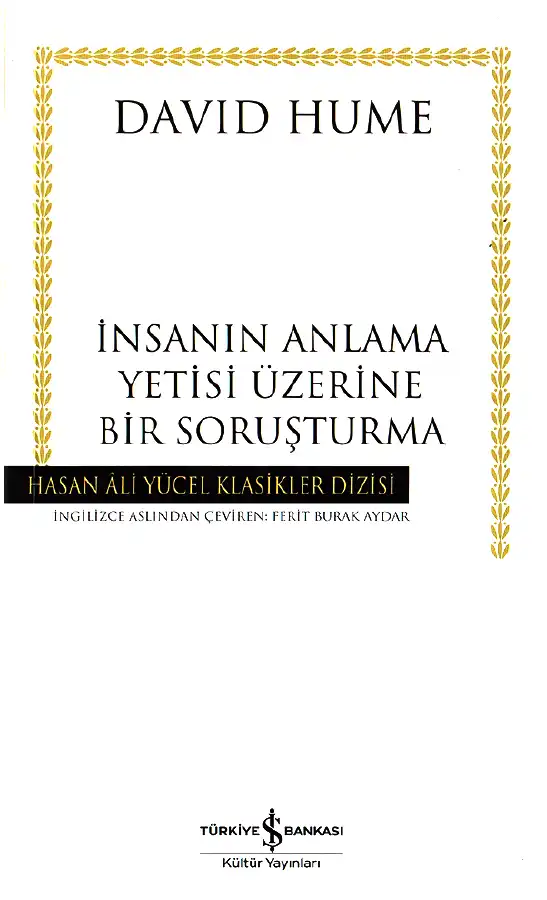 İnsanın Anlama Yetisi Üzerine Bir Soruşturma — David Hume