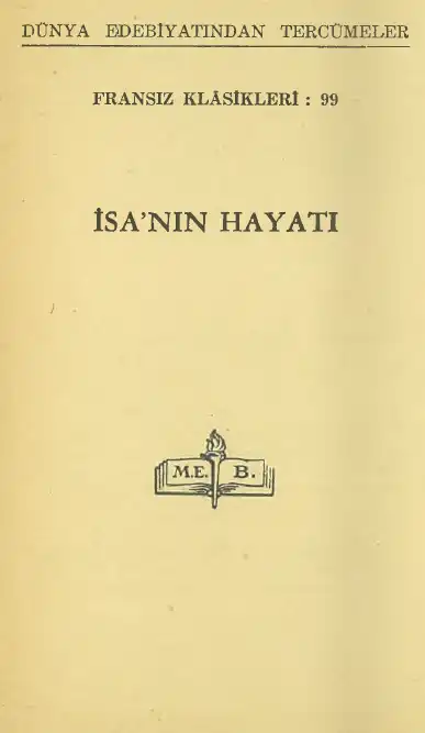 İsa'nın Hayatı — Ernst Renan
