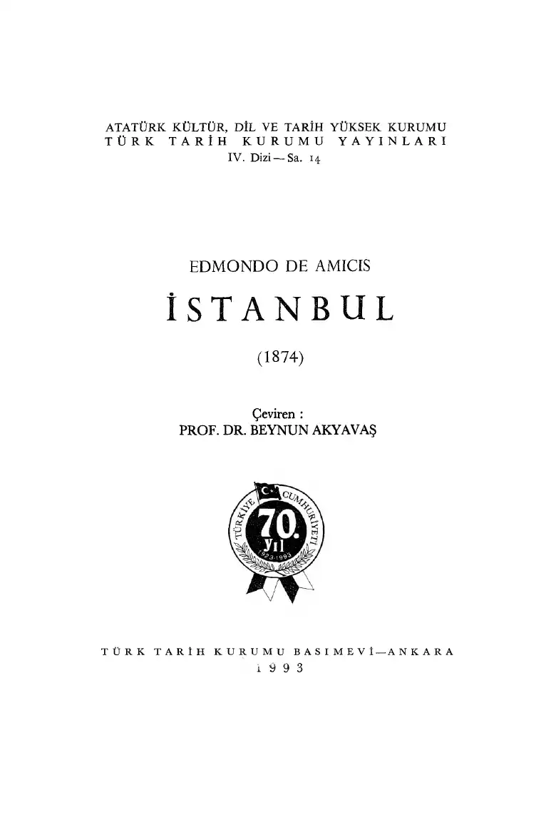 İstanbul (1874) — Edmondo De Amicis