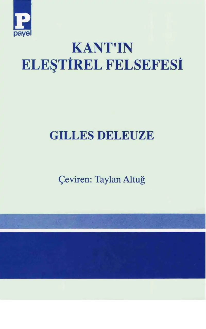 Kant'ın Eleştirel Felsefesi — Gilles Deleuze