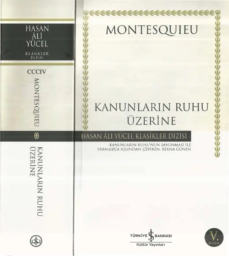 Kanunların Ruhu Üzerine — Montesquieu