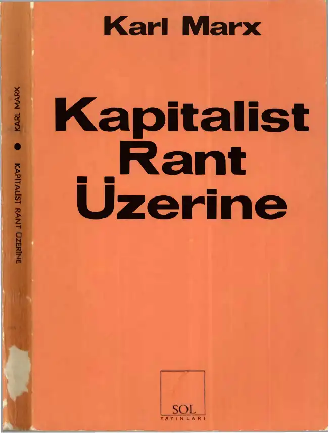 Kapitalist Rant Üzerine — Karl Heinrich Marx
