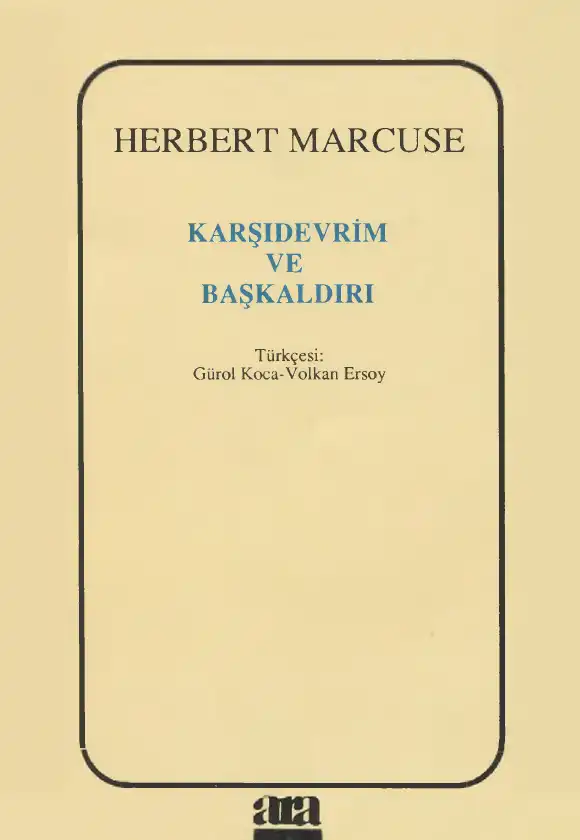 Karşı Devrim Ve Başkaldırı — Herbert Marcuse