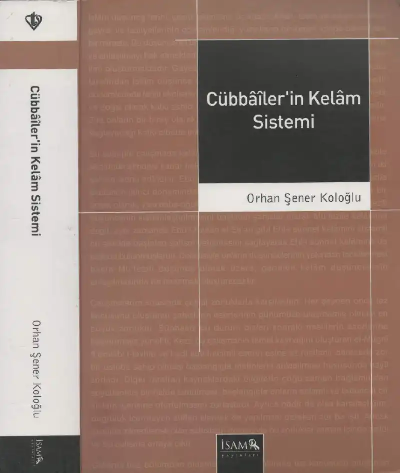 Koloğlu Cübbailerin Kelam Sistemi — Orhan Şener Koloğlu